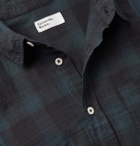 Universal Works - Block Panelled Checked Cotton Shirt - Blue
