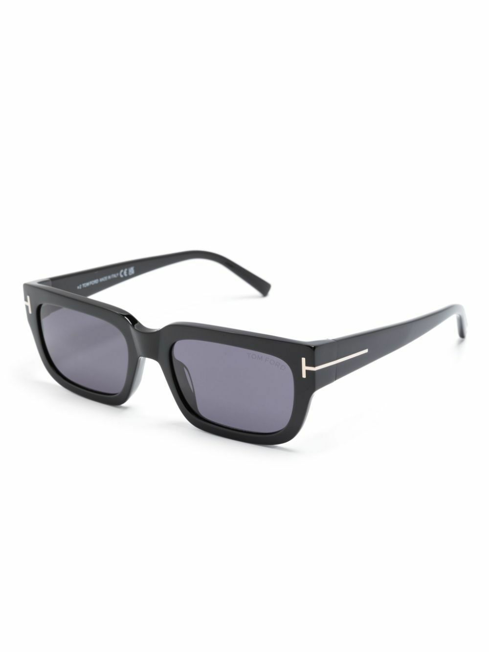 TOM FORD Eyewear Black Ezra Rectangle-Frame Sunglasses