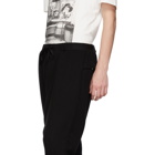 Unravel Black Terry Brushed Dropped Lounge Pants