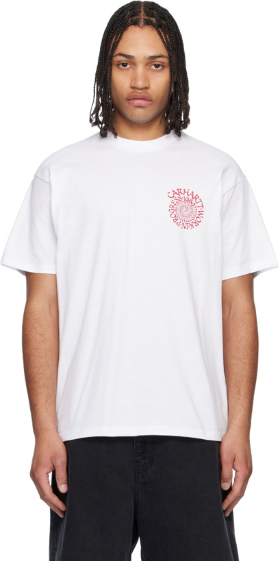 Photo: Carhartt Work In Progress White Spirals T-shirt