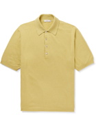 Agnona - Cashmere and Cotton-Blend Polo Shirt - Yellow