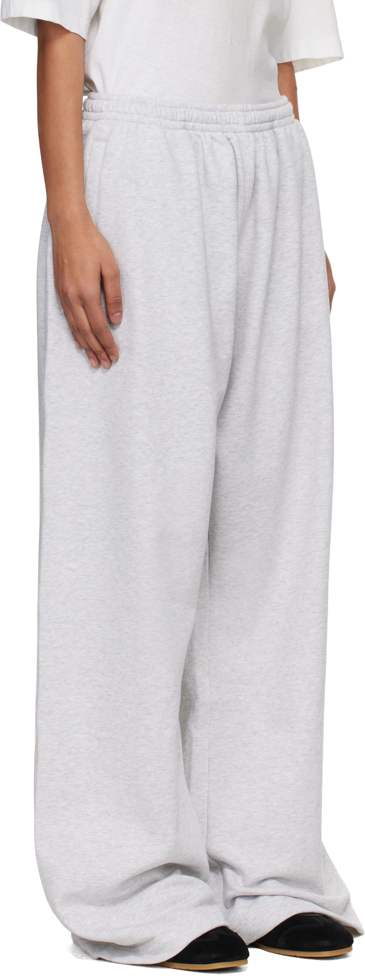 Acne Studios Gray Fleece Logo Sweatpants