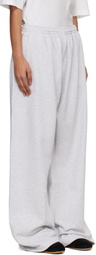 Acne Studios Gray Fleece Logo Sweatpants