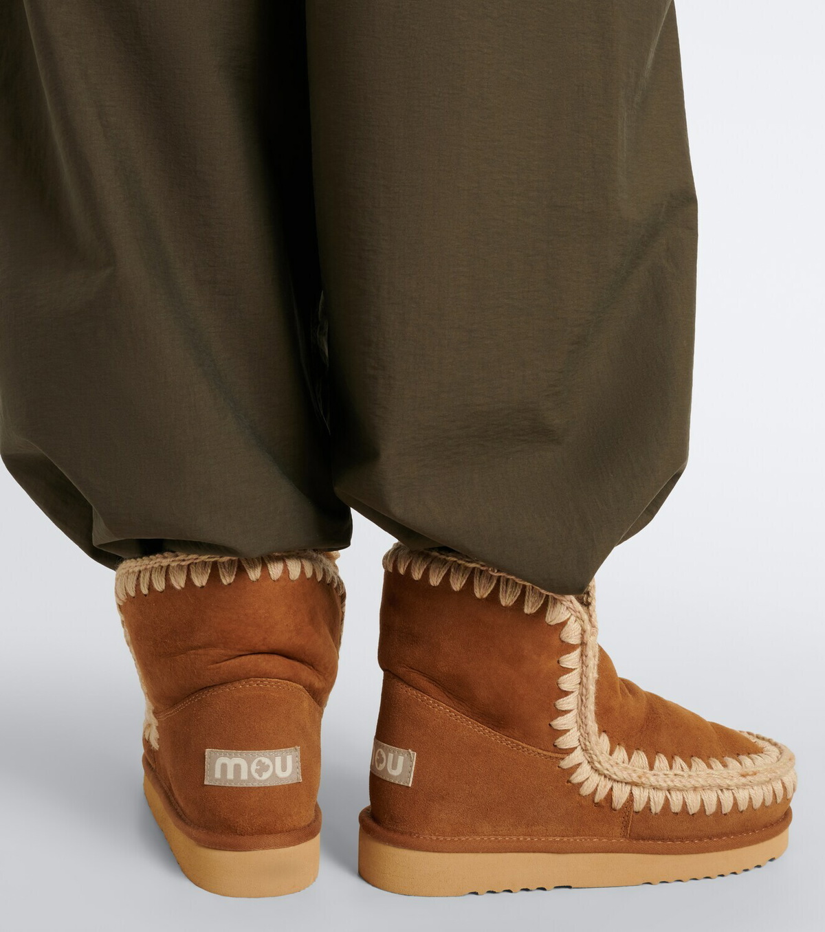 Mou 18 shearling-lined suede ankle boots