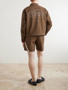 Cherry Los Angeles - Logo-Embroidered Paint-Splattered Shell Jacket - Brown