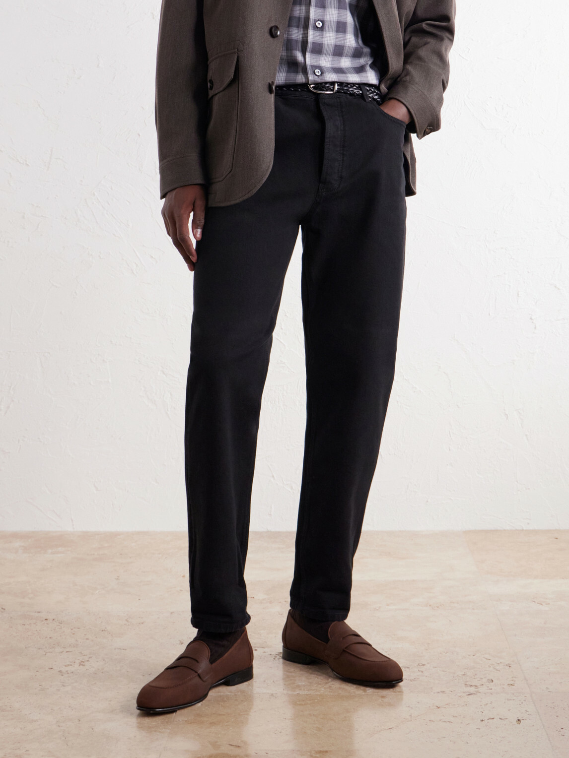 Brioni - Nubuck Penny Loafers - Brown