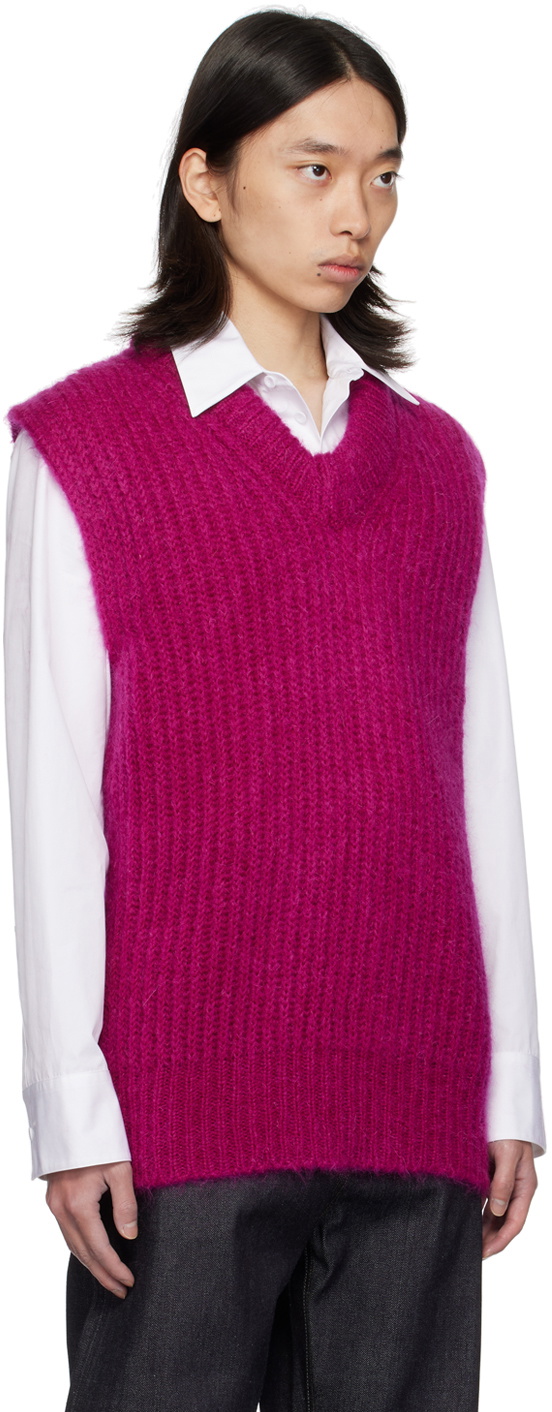 Jil Sander Pink V-Neck Vest