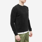 C.P. Company Men's Chenille Cotton Crew Neck Knit in Black