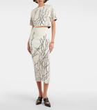 Alexander McQueen High-rise jacquard pencil skirt