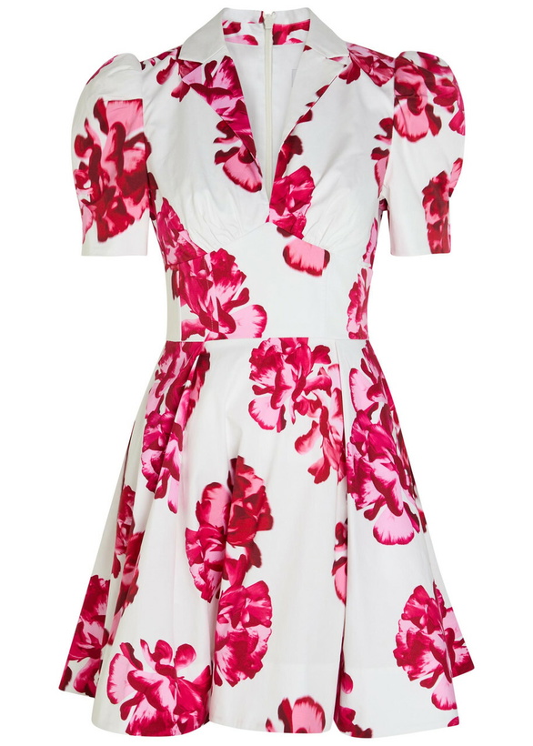 Photo: Rebecca Vallance Damask Floral-print Stretch-cotton Mini Dress Multicoloured