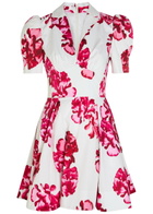Rebecca Vallance Damask Floral-print Stretch-cotton Mini Dress Multicoloured