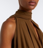 De La Vali Cruz draped chiffon maxi dress