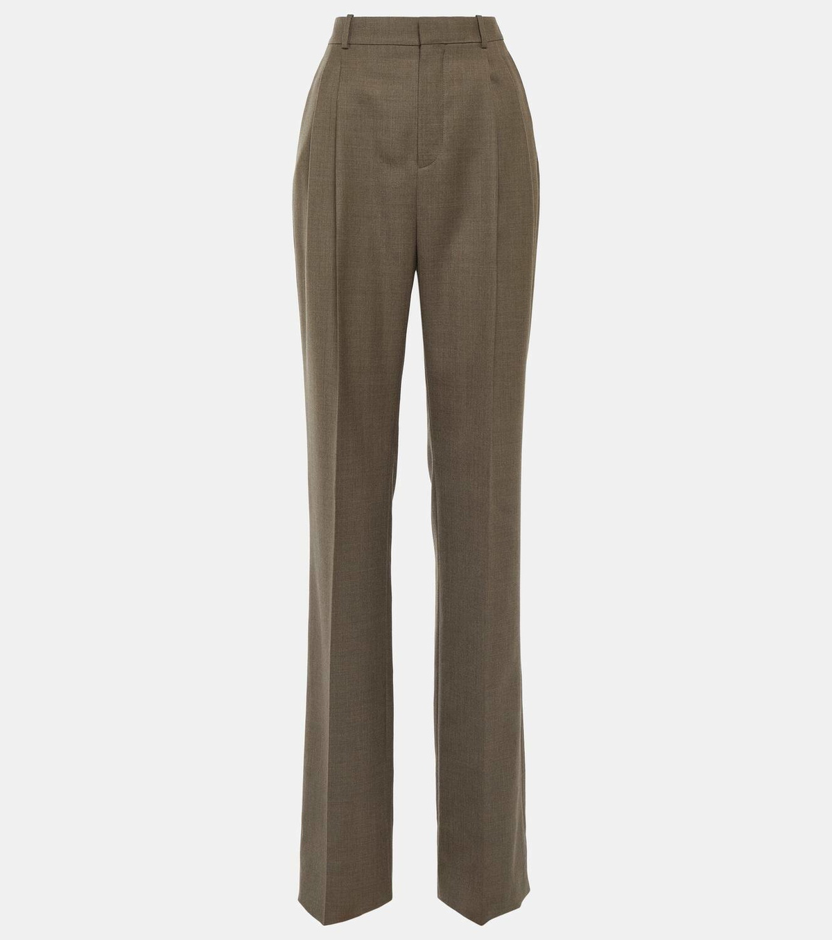 Saint Laurent High-rise virgin wool straight pants Saint Laurent