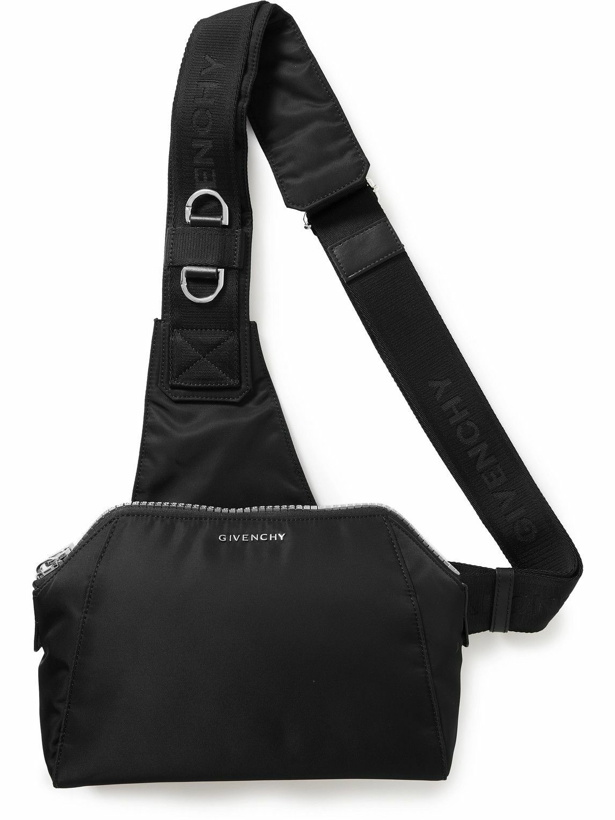 Photo: Givenchy - Antigona Leather-Trimmed Shell Messenger Bag