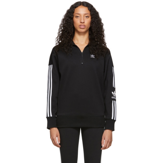 Photo: adidas Originals Black Half-Zip Sweater