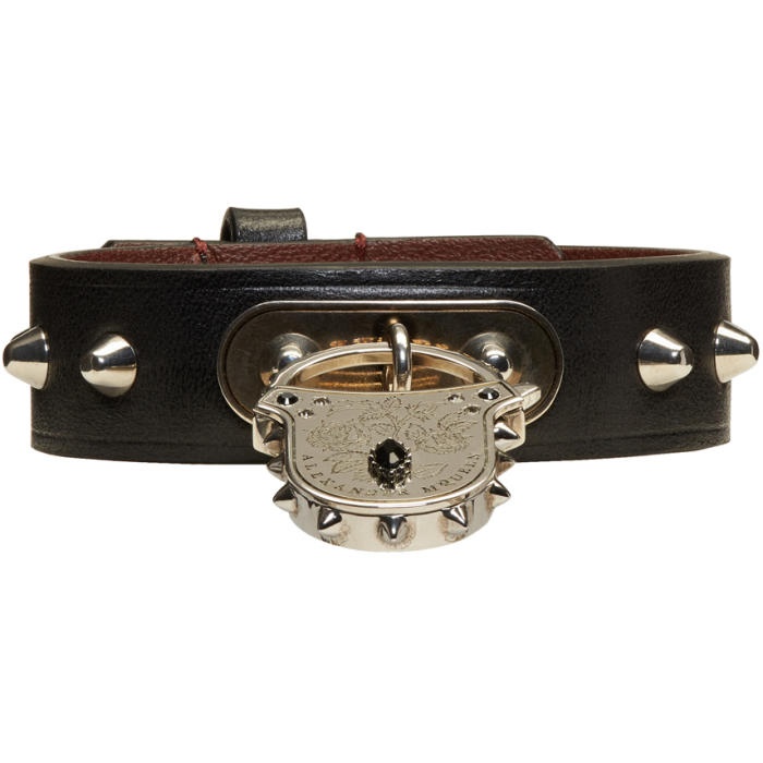 Photo: Alexander McQueen Leather Studded Padlock Bracelet