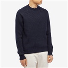 Foret Men's Cone Ribbed Crew Neck Knit in Navy