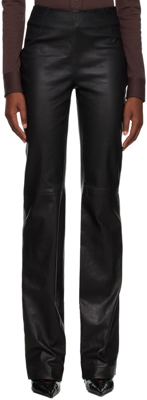 Photo: Maiden Name Black Electra Leather Pants