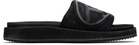 Diesel Black Sa-Slide D Oval Sandals