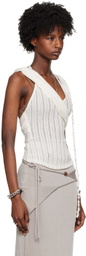 Hyein Seo Off-White Hooded Tank Top