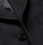 NN07 - Fain Brushed Virgin Wool-Blend Overcoat - Black