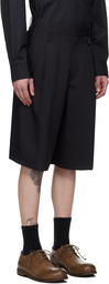 WOOYOUNGMI Black Pleated Shorts