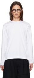 Comme des Garçons Shirt White Crewneck Long Sleeve T-Shirt