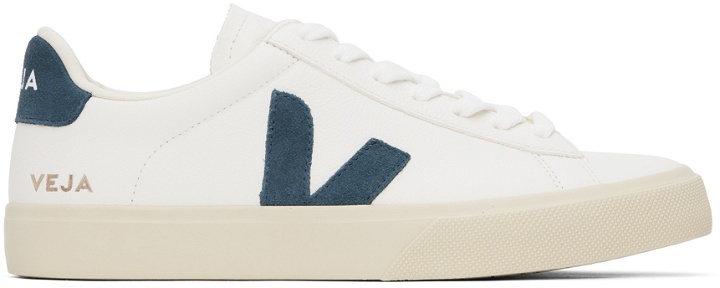 Photo: VEJA White & Blue Campo Leather Sneakers