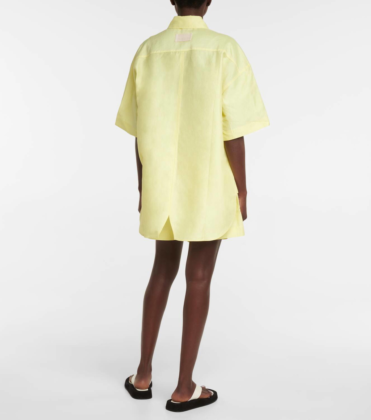 Lee Mathews Sparrow linen-blend shirt
