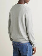 Maison Kitsuné - Slim-Fit Logo-Appliquéd Wool Sweater - Gray