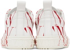 Valentino Garavani White & Red 'VLTN' Giggies Low Sneakers