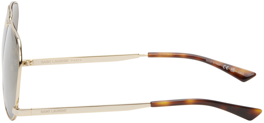 New Saint Laurent Unisex Gold Aviator Sunglasses SL690 DUST 004 Saint Laurent Gold Sl 690 Dust Sunglasses In 004 Gold | ModeSens main image 4