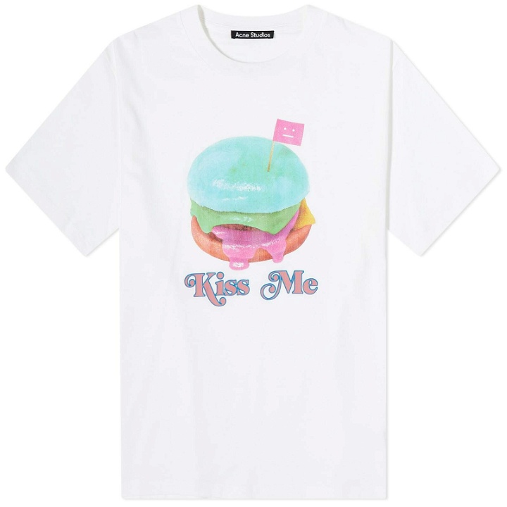 Photo: Acne Studios Enrik Burger Oversized Face T-Shirt in Optic White