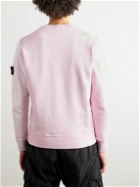 Stone Island - Logo-Appliquéd Garment-Dyed Cotton-Jersey Sweatshirt - Pink