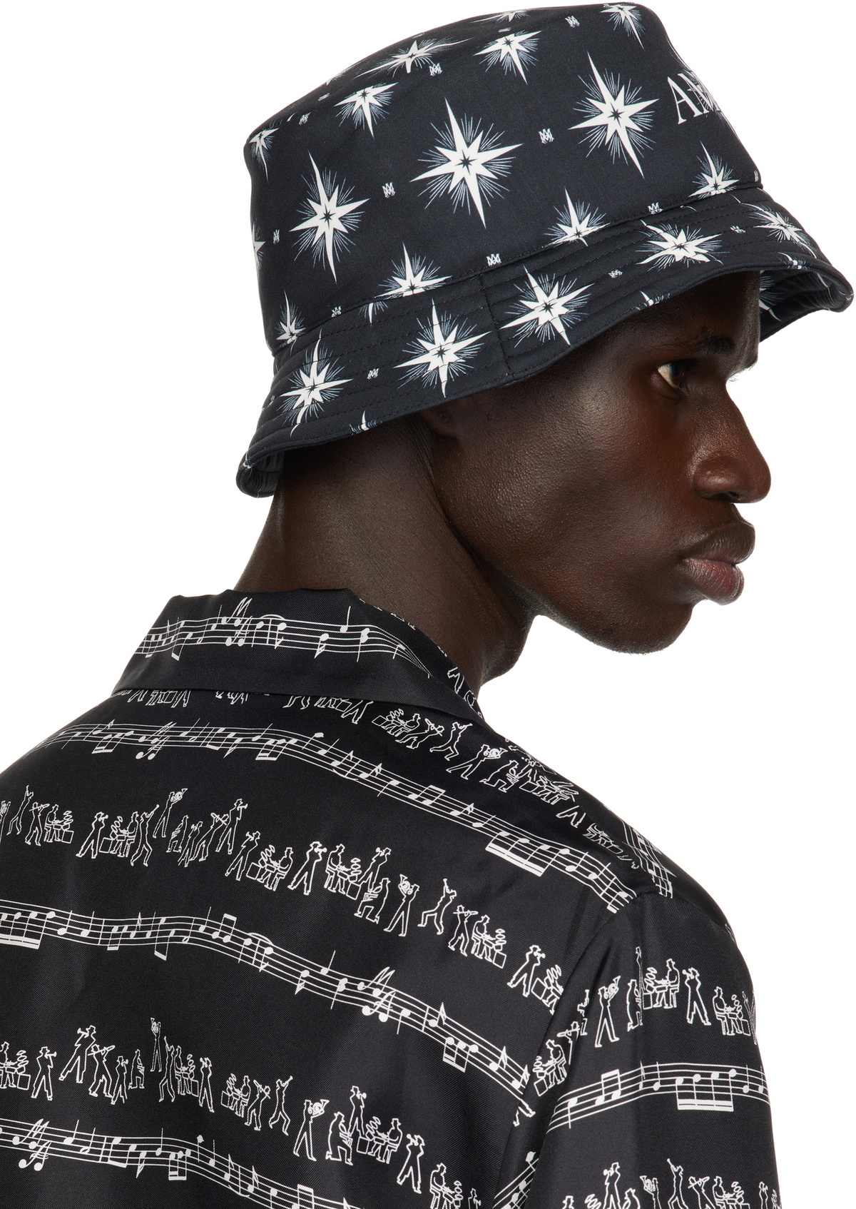 AMIRI Black Starburst Bucket Hat Amiri