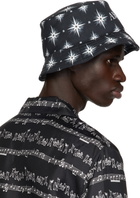 AMIRI Black Starburst Bucket Hat