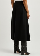 Eileen Fisher Wool Midi Skirt Black
