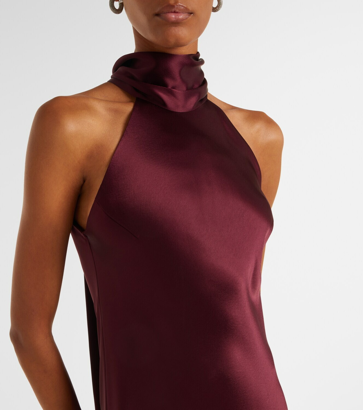 Galvan Sienna halterneck satin gown