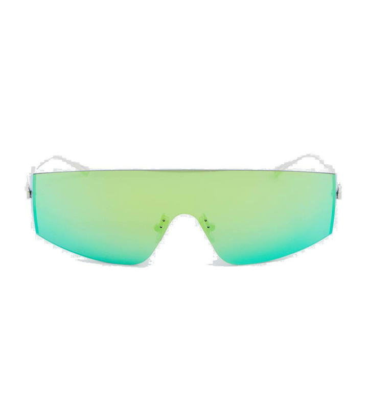 Photo: Bottega Veneta Mask flat-top sunglasses
