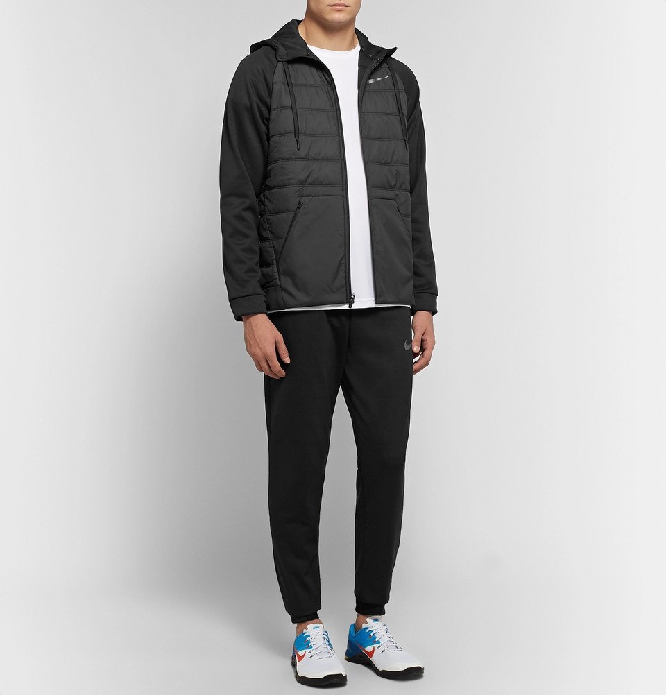 Nike Training Therma Quilted Shell and Dri FIT Zip Up Hoodie