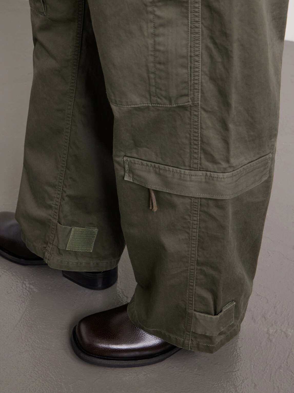 Human Made - Cotton Wide-Leg Pants Trousers - Green