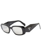 Prada Eyewear Women's PR 17WS Symbole Sunglasses in Black/Grey