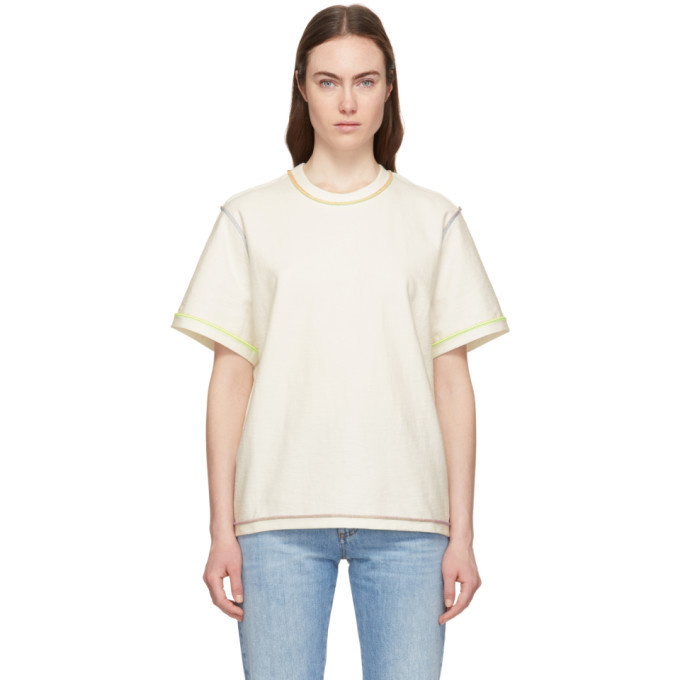 Photo: Stella McCartney Off-White Rainbow Stitch T-Shirt