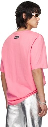 Marine Serre Pink Embroidered T-Shirt