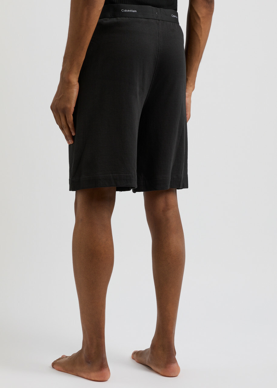 Calvin Klein Logo Stretch-cotton Pyjama Shorts Black