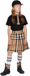 Burberry Kids Beige Exaggerated Check Skirt