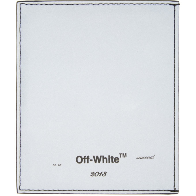 Photo: Off-White Silver and Black Logo Card Holder