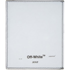 Off-White Silver and Black Logo Card Holder