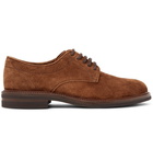 Brunello Cucinelli - Suede Derby Shoes - Men - Dark brown