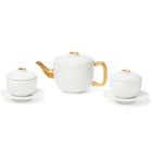 L'Objet - Zen Gold-Plated Porcelain Tea Set - White